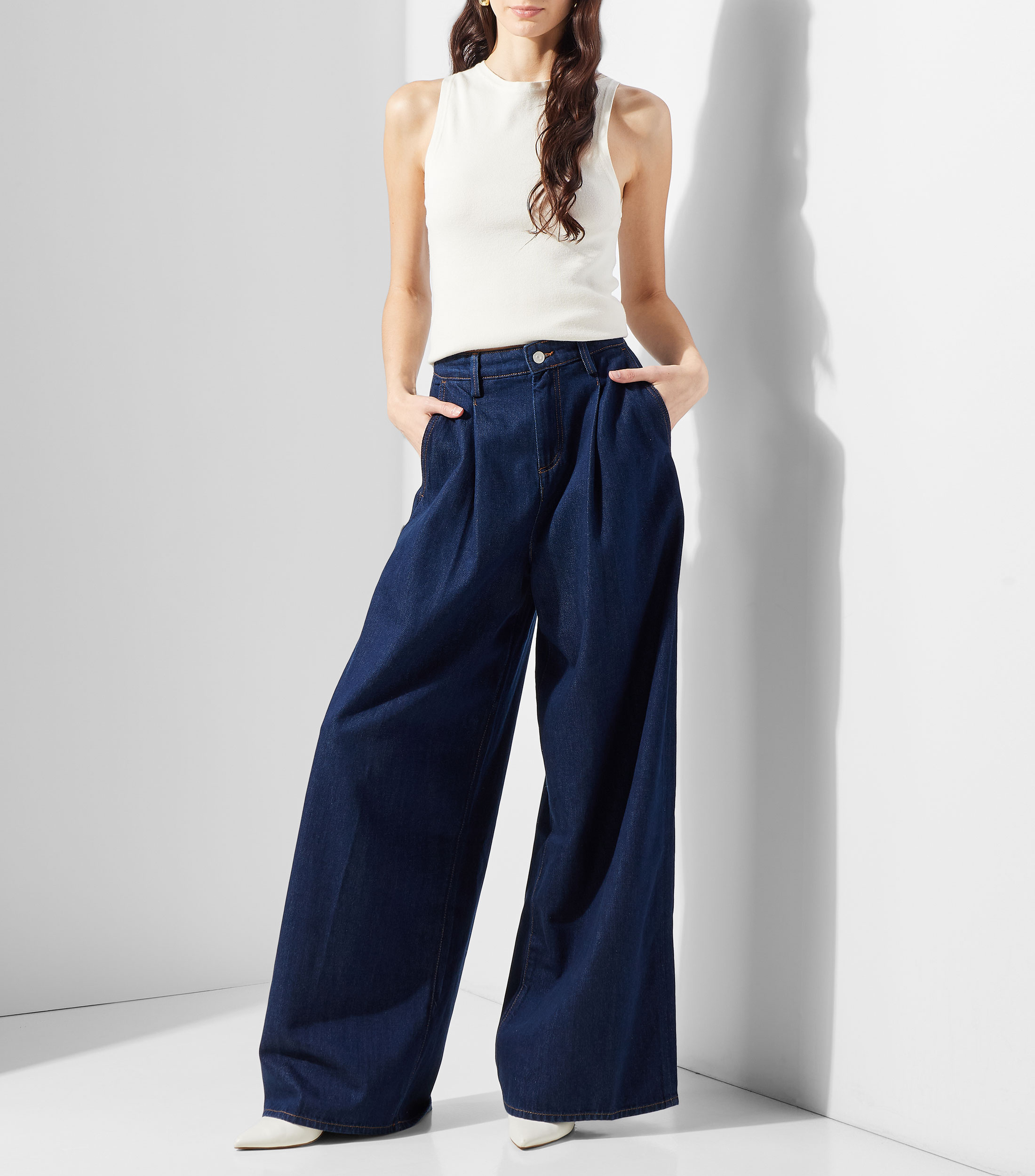Jeans Franklin wideleg Mujer